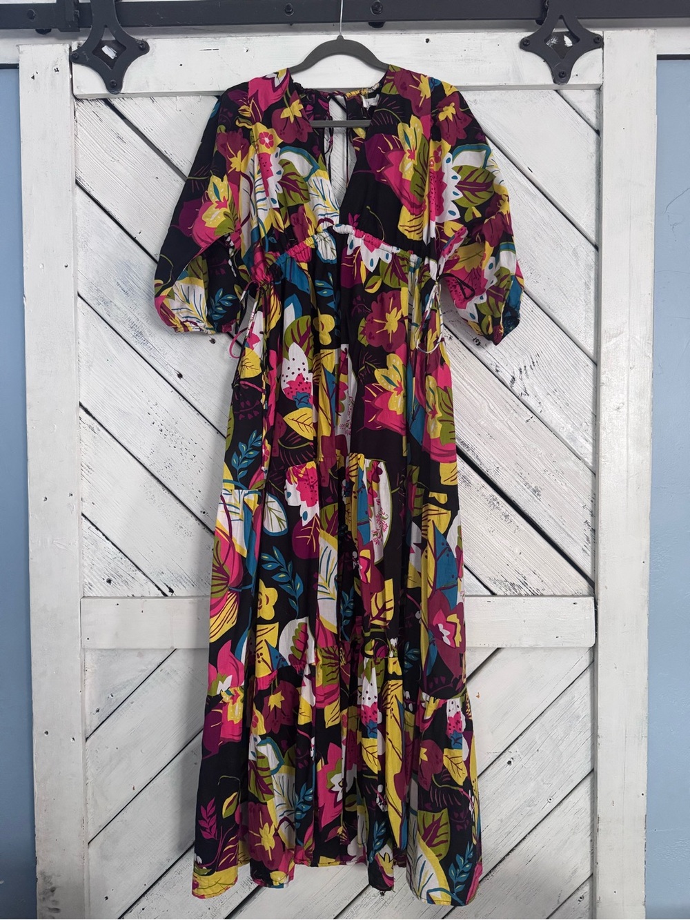 Velvet by Graham & Spencer Black Floral Maxi Dress
